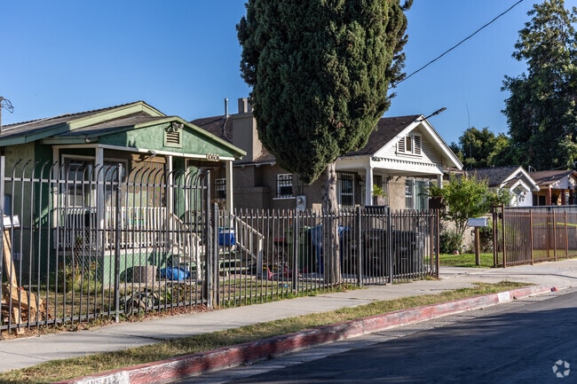 Many homes in Watts have small front porches, offering a community-oriented feel.