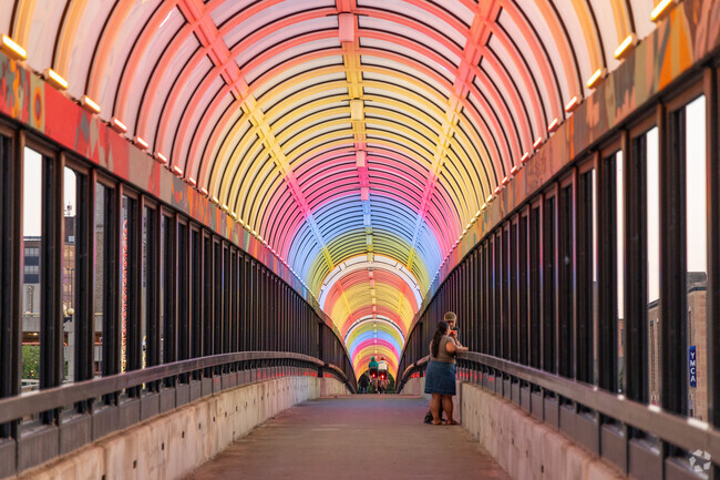 Doe's residents love to take walks to the beautiful 6th ave walkway by Downtown Waterloo.