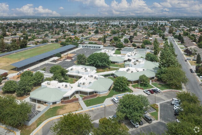 A bird’s eye view of the Roy W. Loudon Elementary School campus in Bakersfield.
