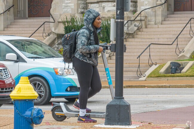 Bird scooters are a popular mode of transportation for students throughout Hyde Park.