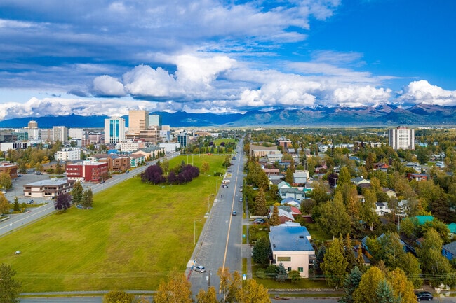 South Addition is separated from Downtown Anchorage by Delaney Park.