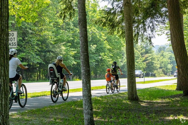 Parts of Sleeping Bear Heritage Trail follow main roads connecting to other parts of the dunes.