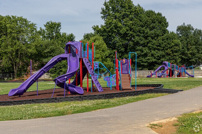 Walker Elementary School has a large outdoor playground.