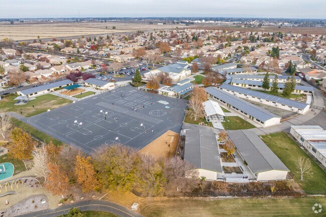 Regency Park Elementary School offers a sprawling campus when viewed from above.