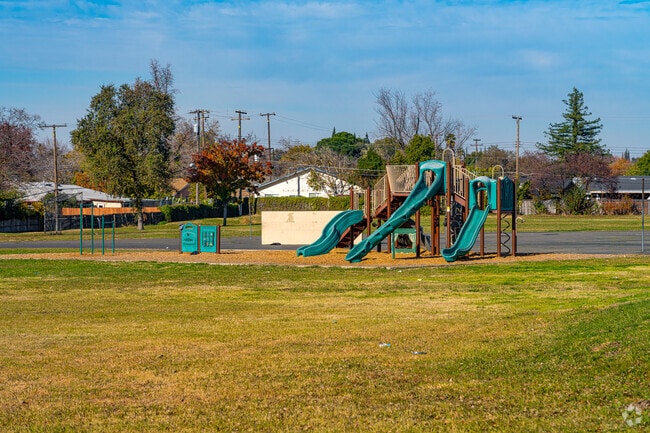 Children love the play structure at Warren A. Allison Elementary School.