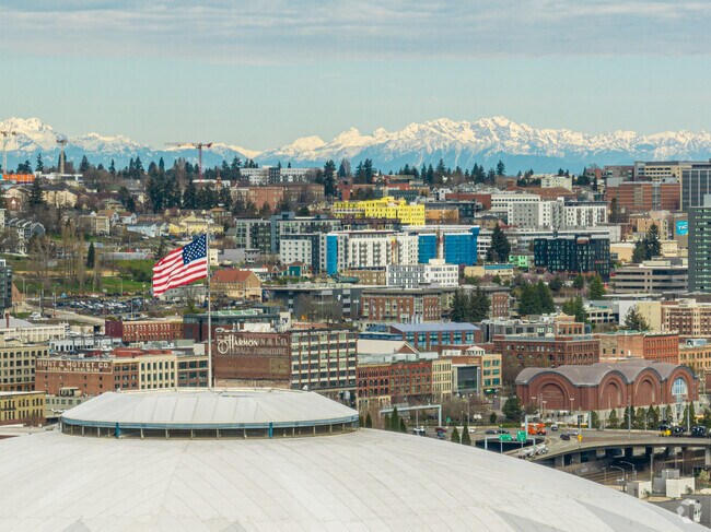 Condos on the Eastside offer panoramic views of Tacoma's landmarks and Commencement Bay.
