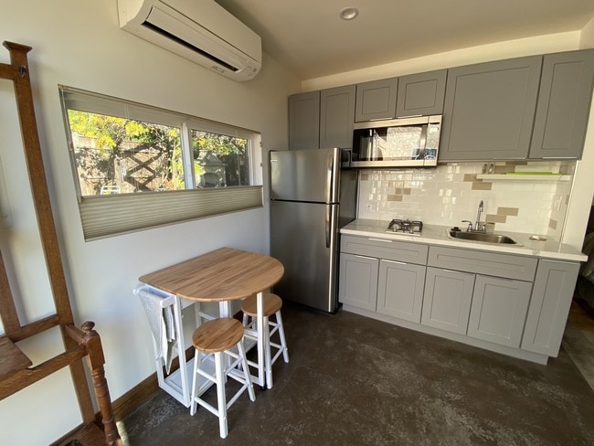 dining area with garden view