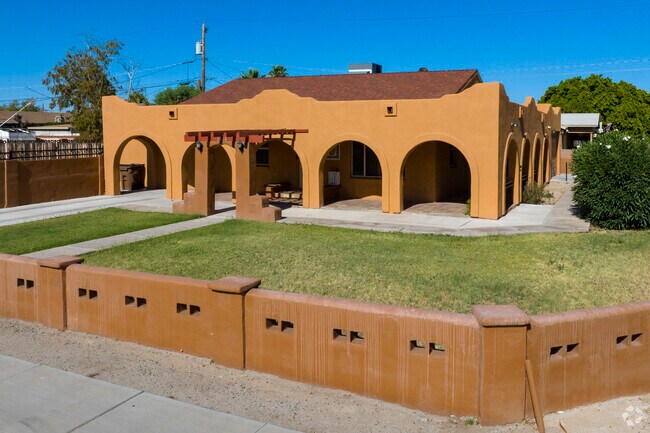 Some homes in Guadalupe feature Adobe style architecture with wrap around porches.