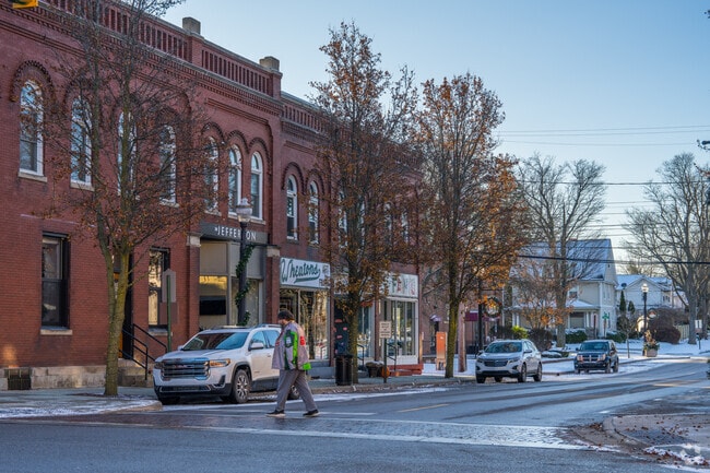 The downtown streets of Mason have lots of local shops.