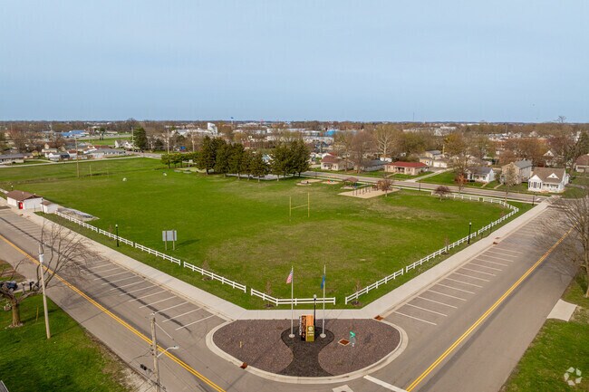 Greensburg Parents drop off kids at North Park for football and cheer practice; the park also has a backstop for spontaneous baseball games.