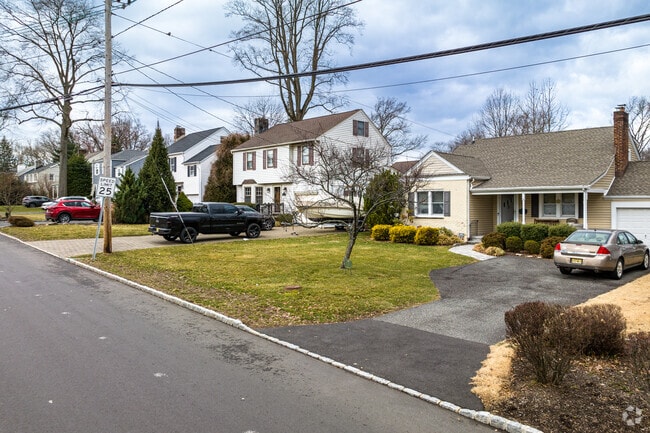 Ranch style homes and colonial homes sit beside each other in Cranford, creating a diverse feel.