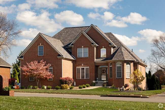 Large homes sit along Cherry Blossom Golf Course in Southeast Scott County.