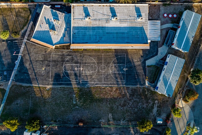 An aerial view of the California University Preparatory School in Rowland Heights