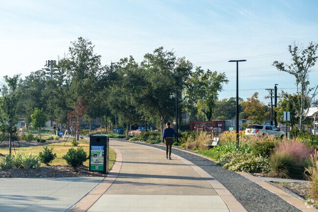 Moncus Park has great walking paths for Mimosa Place residents to enjoy.