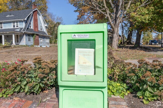 A Little Free Library waits for Dayton View Triangle readers.