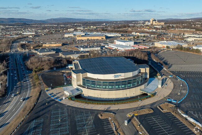 You can watch a hockey game at Mohegan Sun Arena just ten minutes away from Mountain Top in nearby Wilkes Barre.