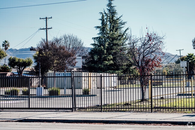 The basketball courts at Most Holy Trinity School in San Jose, California.