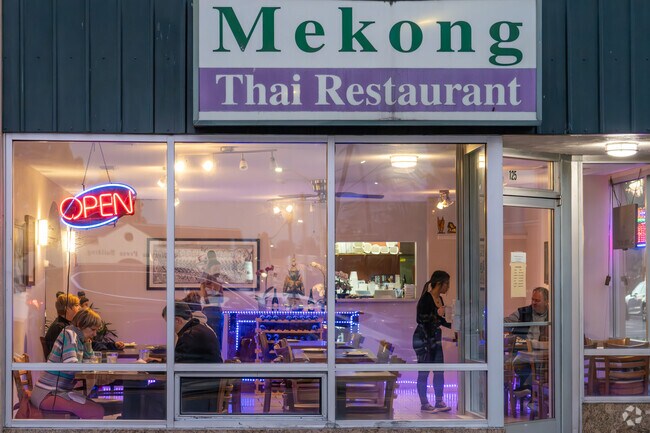 Just a little ways downtown, Lakepointe residents can enjoy Mekong Thai Restaurant.