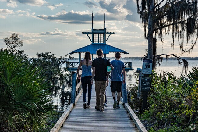 Enjoy the dock at Riverfront Park in River Town, just a short Drive from St Johns.