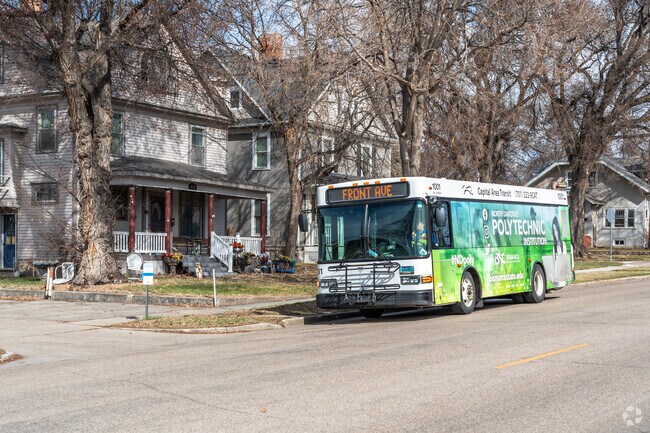 The Bis-Man Transit bus conveniently runs through the Park Hill neighborhood.