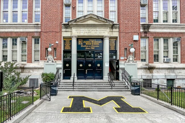 James Madison High School is just north of Sheepshead Bay in Midwood.