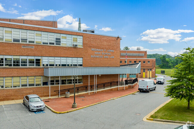 Reginald F. Lewis High School is named after the prominent businessman and Baltimore local.