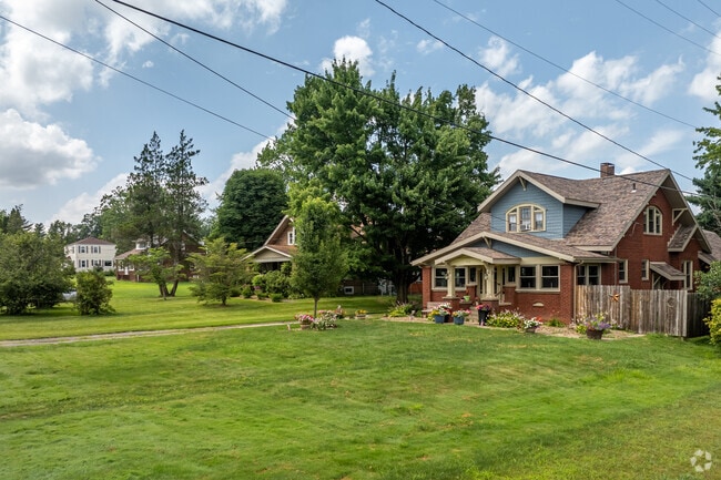 Columbiana features rows of cottages and Foursquare homes on large lots.
