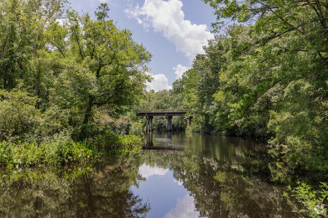 Huger Park has scenic nature views in the Francis Marion National Forest in Huger, SC.