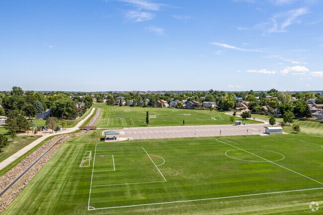An overview of the park at Highland Park, Broomfield, Colorado.