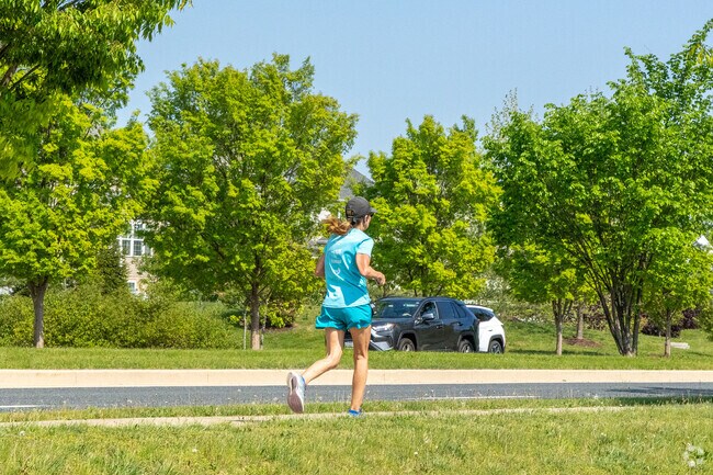 Perry Hall's well-maintained sidewalks are popular with athletic residents.