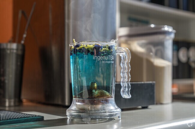 Try the steaming Blueberry Butterfly Hibiscus tea at Tea's Me Cafe in Crown Hill.