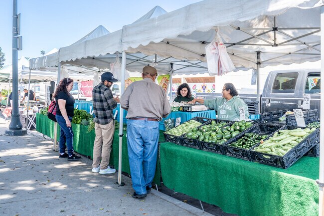 The local farmers market takes place every Thursday at Plaza Park in Five Points Northeast.
