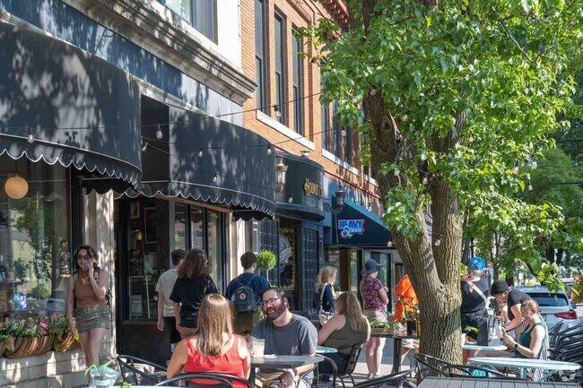 Champaign offers Dobbins Downs residents shopping and outside dining for downtown activities.
