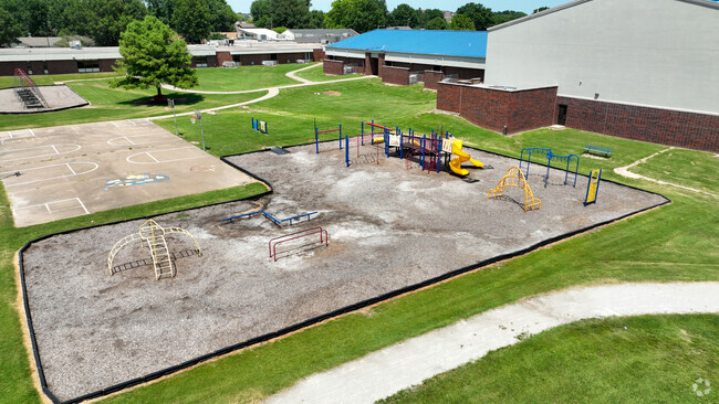 Children can take a break from learning to enjoy the playground at Arrowhead Elementary School.