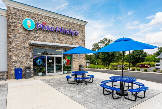 Miss Mindy's ice cream parlor in Pine Beach has outdoor seating for its patrons.
