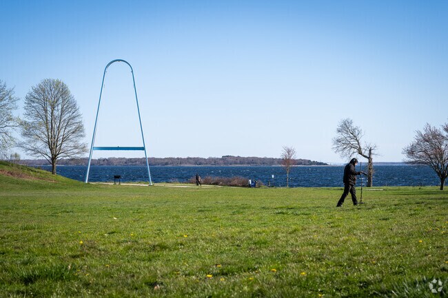 At Rocky Point State Park, the arch from the 1964 World’s Fair stands tall, located in Warwick.