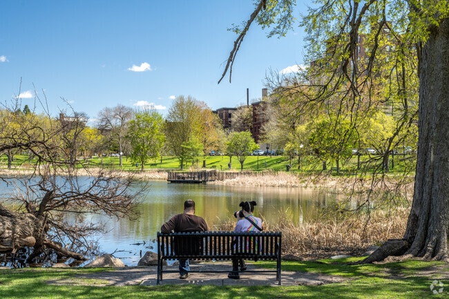 Enjoy the views of Loring Pond at Loring Park.