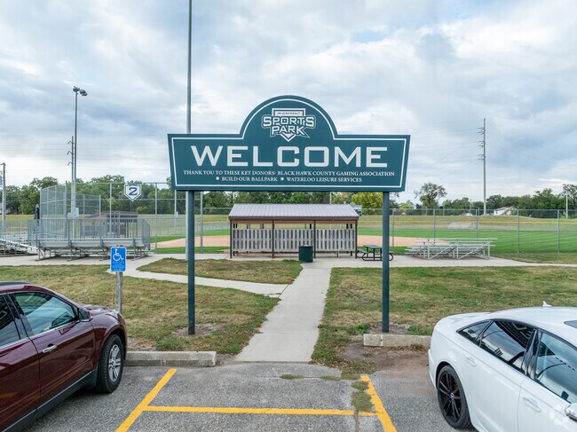 Riverfront Sports Park consists of 8 youth baseball diamonds.