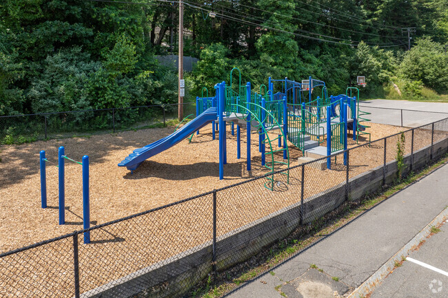 The playground area at the New Searles School, a public elementary school, in Nashua, NH.