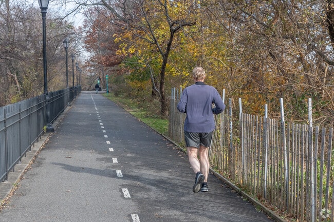 Enjoy a brisk morning walk at the Highland Park jogging track.