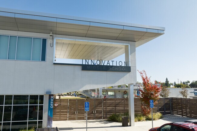 A look up at Innovation Middle School.