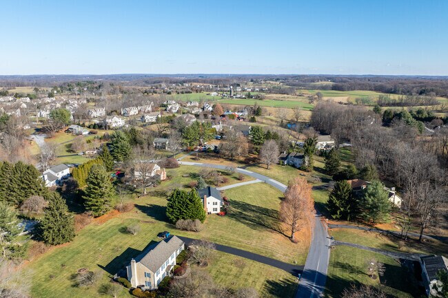 Residential streets of Newlin are surrounded by beautiful farmland.