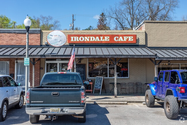 The exterior of Irondale Cafe.