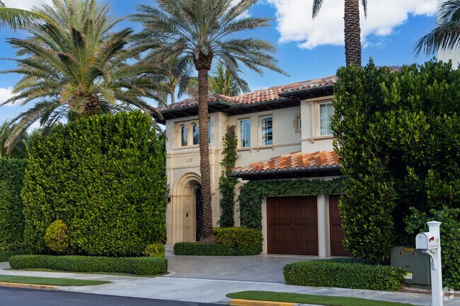 Mediterranean Revival homes with meticulous landscaping can be found in Palm beach.