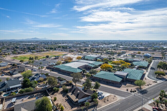 A bird's eye view of Greenbrier Elementary School in Glendale.