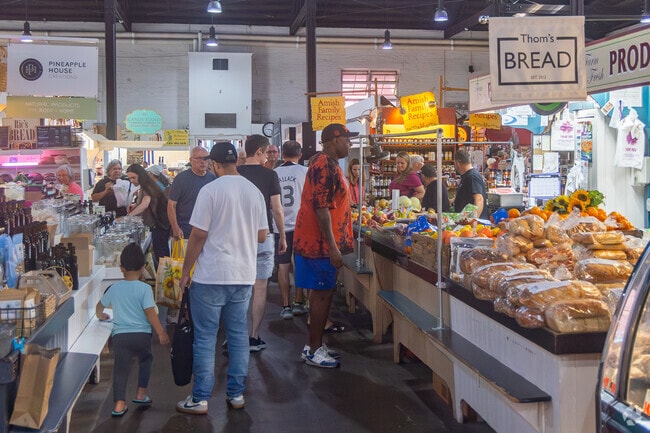 Lancaster Central Market has over 60 vendors selling meats, cheese and global cuisine.