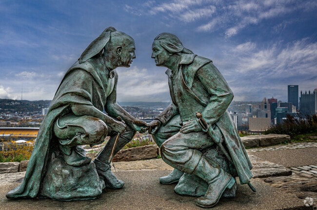 The Point of View sculpture in Duquesne Heights was dedicated on October 25, 2006.