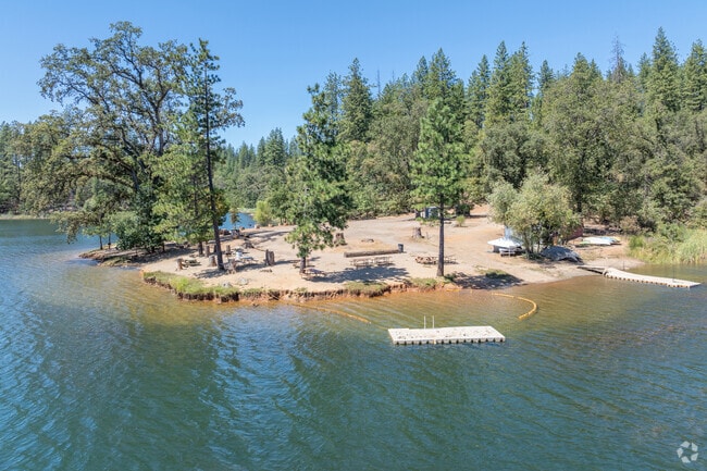 Lake Francis near Dobbins has a swimming platform to enjoy.