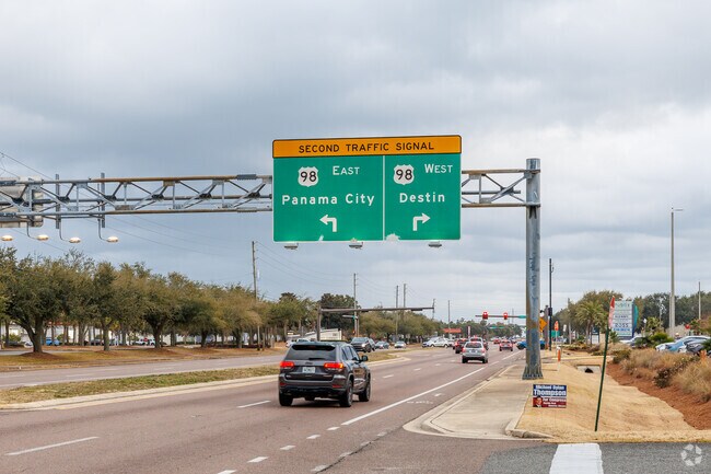 US Highway 98 is the main thoroughfare in and out of the Destin area.