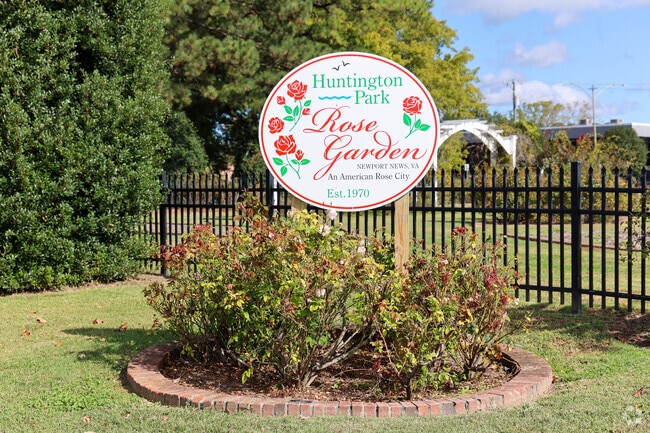 Residents of Chestnut enjoy relaxing in the Rose Garden at Huntington Park.
